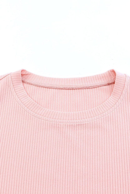 Ruffled Round Neck Cap Sleeve Blouse - Curated by tt