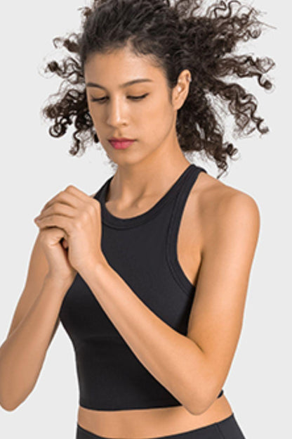 Millennia Racerback Cropped Sports Tank - Curated by tt