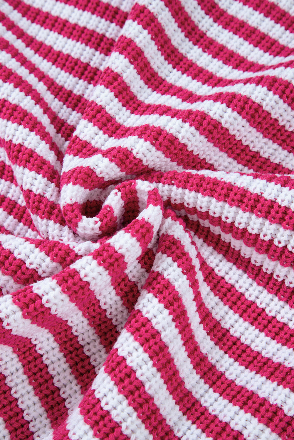 Zip up Candy Stripe Sweater