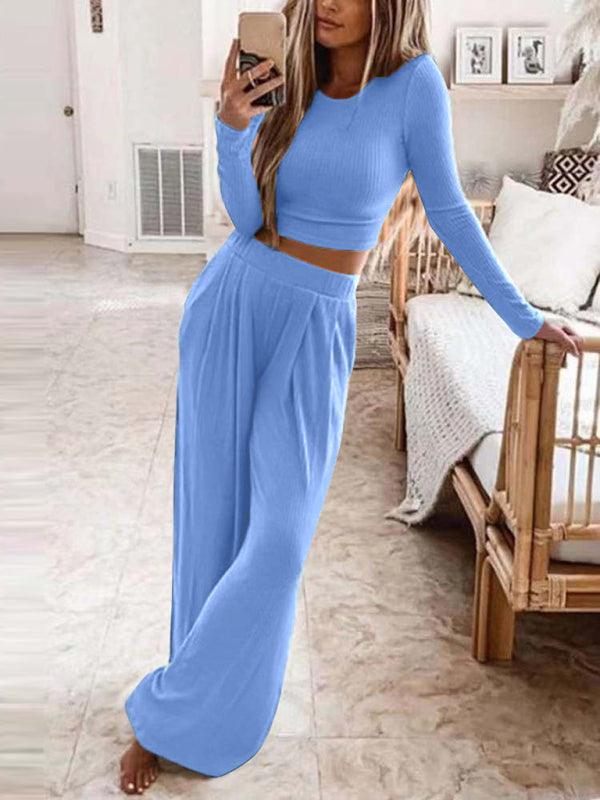 Knitted Casual Two-Piece Suit - Curated by tt