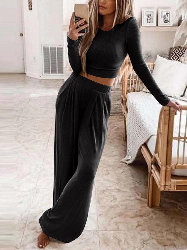 Knitted Casual Two-Piece Suit - Curated by tt