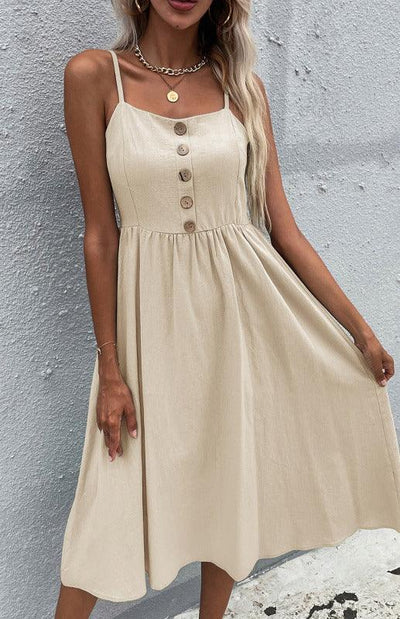 Cotton Midi Dress - Curated by tt