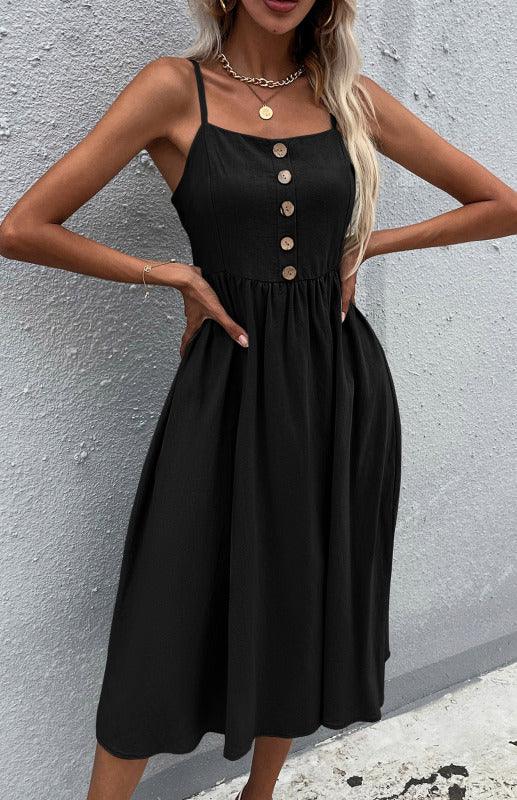 Cotton Midi Dress - Curated by tt
