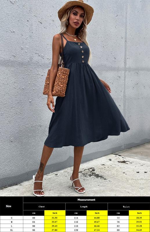 Cotton Midi Dress - Curated by tt