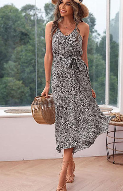 Midi Print Dress - Curated by tt
