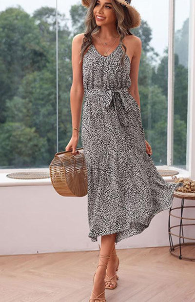 Midi Print Dress - Curated by tt