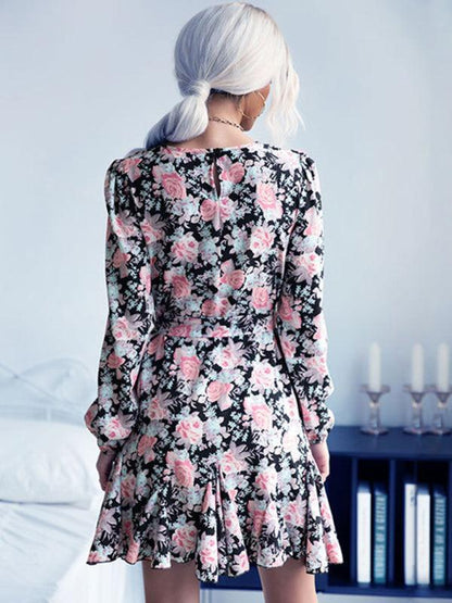 LS Floral Whimsical Dress - Curated by tt