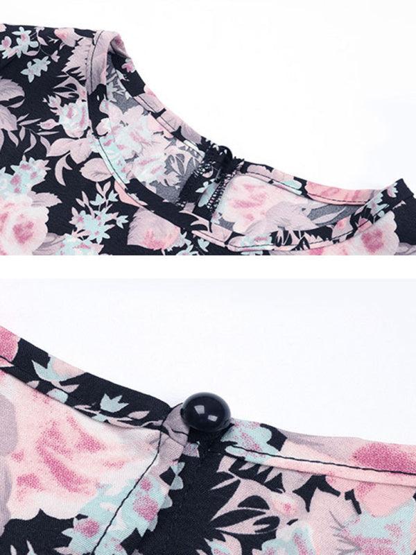 LS Floral Whimsical Dress - Curated by tt