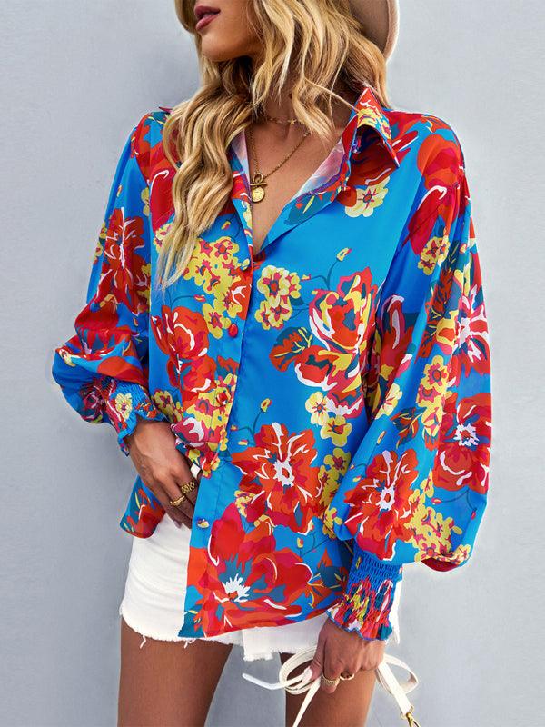 Vibrant Floral Blouse - Curated by tt