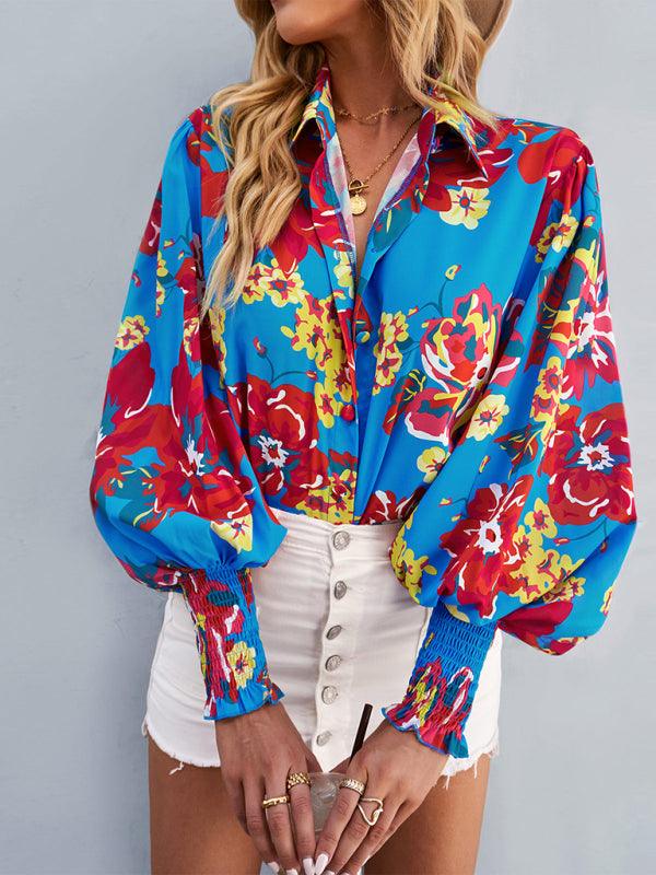 Vibrant Floral Blouse - Curated by tt