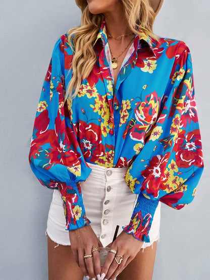Vibrant Floral Blouse - Curated by tt