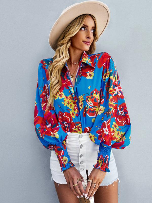 Vibrant Floral Blouse - Curated by tt