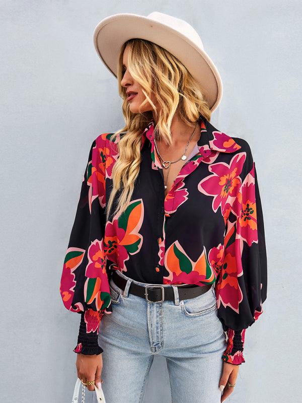 Vibrant Floral Blouse - Curated by tt