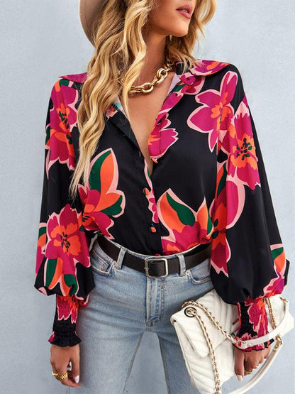 Vibrant Floral Blouse - Curated by tt