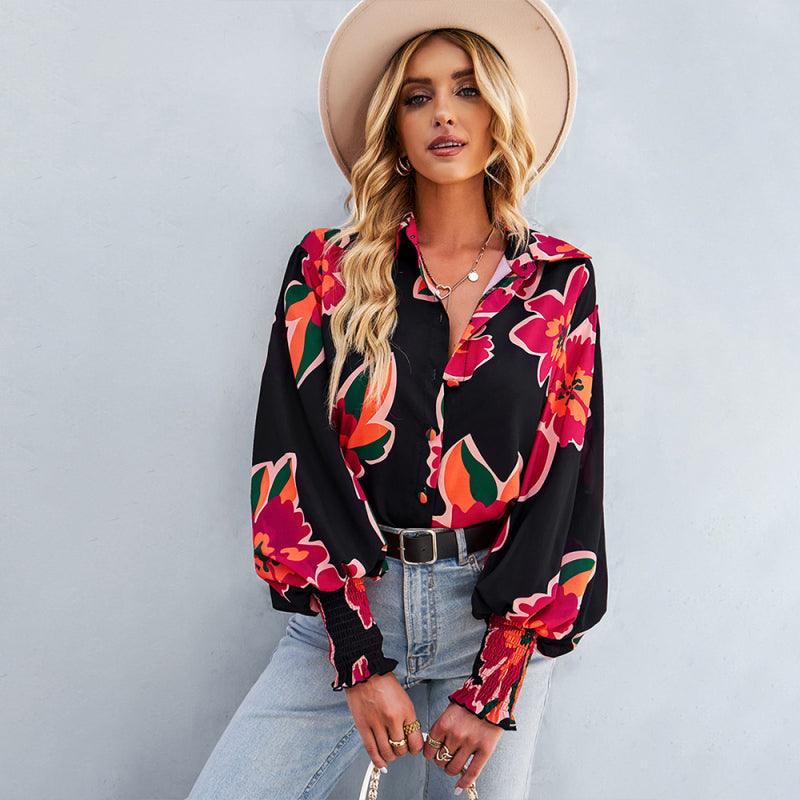 Vibrant Floral Blouse - Curated by tt