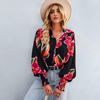 Vibrant Floral Blouse - Curated by tt