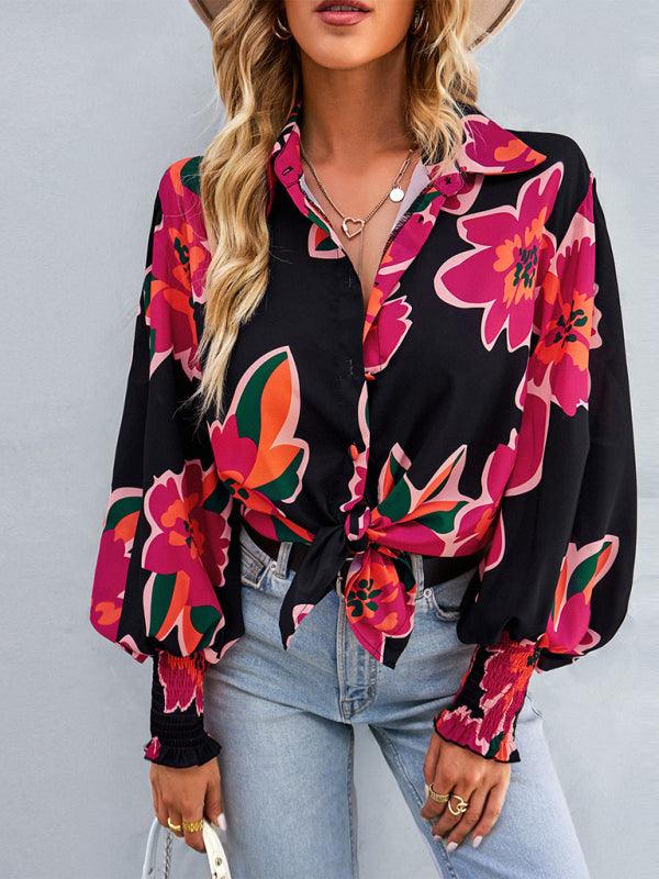 Vibrant Floral Blouse - Curated by tt
