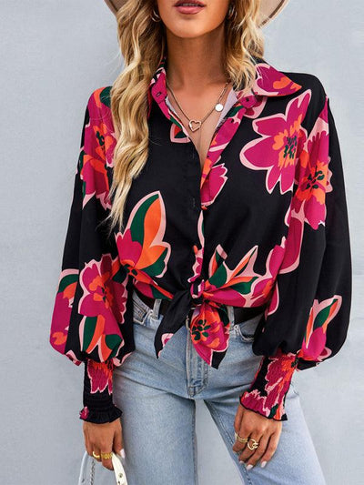Vibrant Floral Blouse - Curated by tt