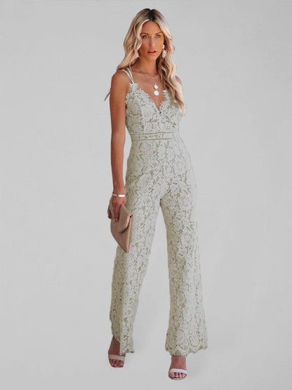 Lace Jumpsuit with Lining - Curated by tt
