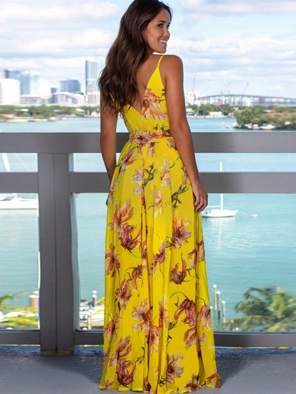 Printed Maxi Dress - Curated by tt