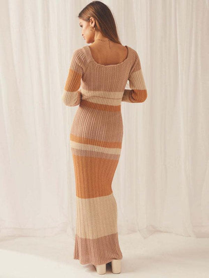 Off-the-shoulder LS Knit Cover-up - Curated by tt