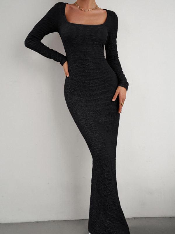 LS Knit Maxi Dress - Curated by tt