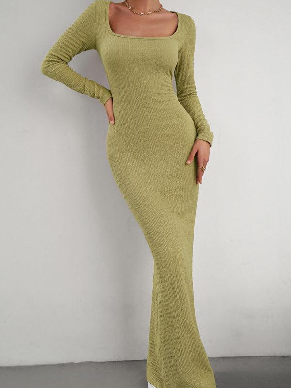 LS Knit Maxi Dress - Curated by tt