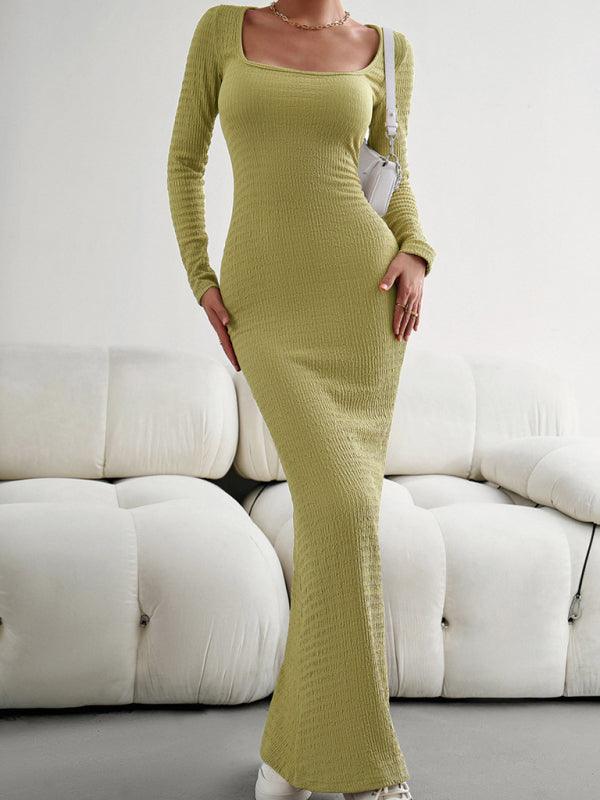 LS Knit Maxi Dress - Curated by tt