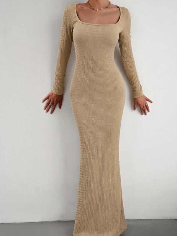 LS Knit Maxi Dress - Curated by tt