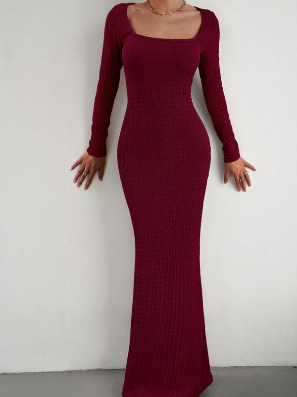 LS Knit Maxi Dress - Curated by tt