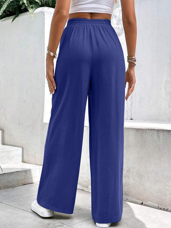 Loose-fit, Mid-waist Straight Pants - Curated by tt
