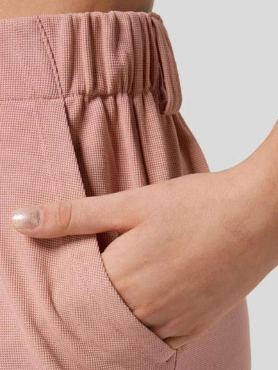 Casual Loose Wide Leg Pocket High Waist Women's Pants - Curated by tt