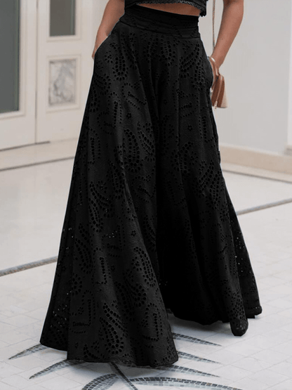 Eyelet Loose Two-piece Set - Curated by tt