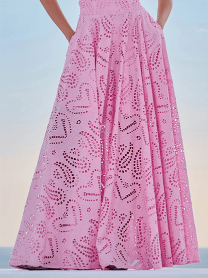 Eyelet Loose Two-piece Set - Curated by tt