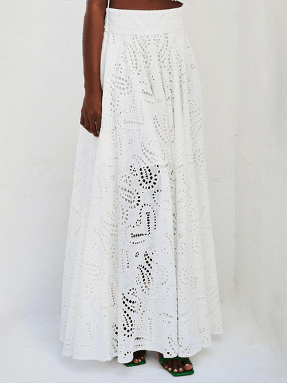 Eyelet Loose Two-piece Set - Curated by tt