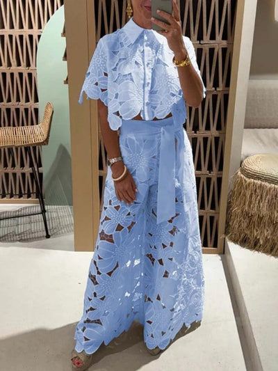 Embroidered Lace Set - Curated by tt