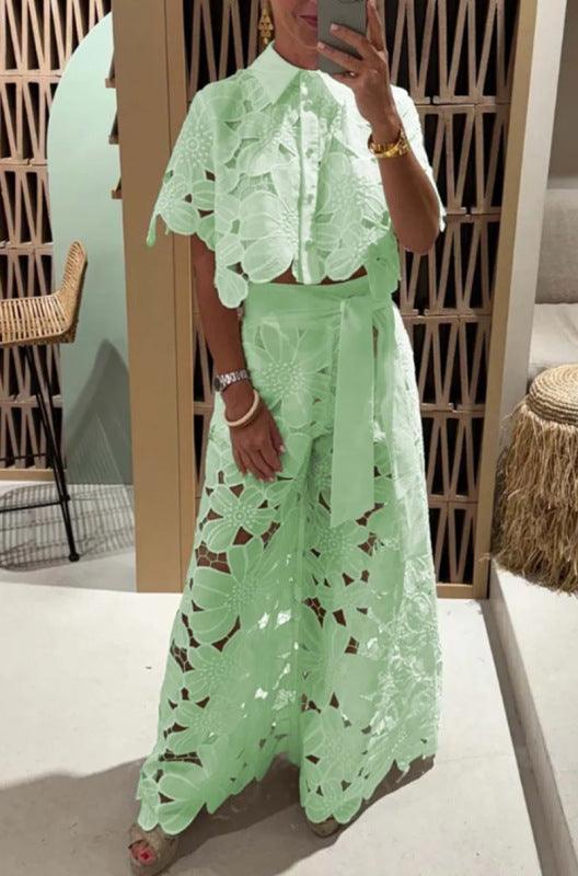 Embroidered Lace Set - Curated by tt