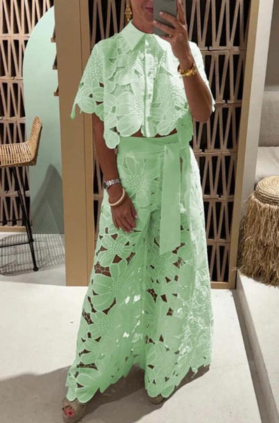 Embroidered Lace Set - Curated by tt