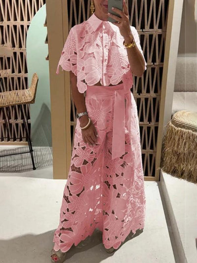 Embroidered Lace Set - Curated by tt