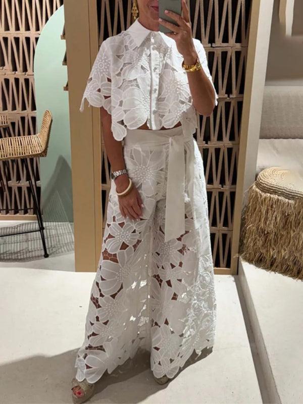 Embroidered Lace Set - Curated by tt